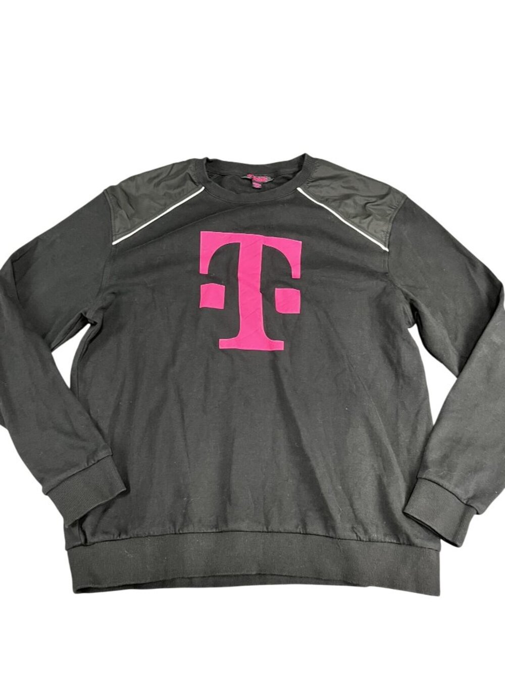 T-Mobile Mens Black Sweatshirt With Pink Logo Size M